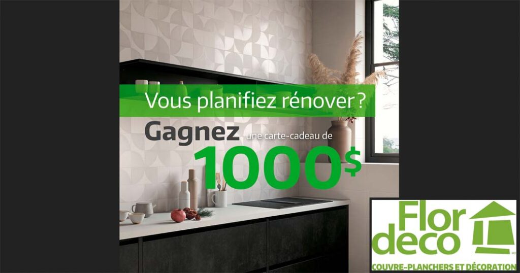 Concours Flordeco Courez la chance de gagner vos rénos pour la nouvelle année