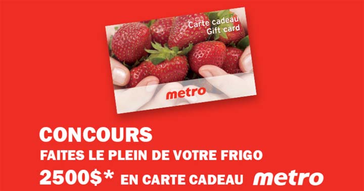 Concours Brunet Faites le plein de votre frigo