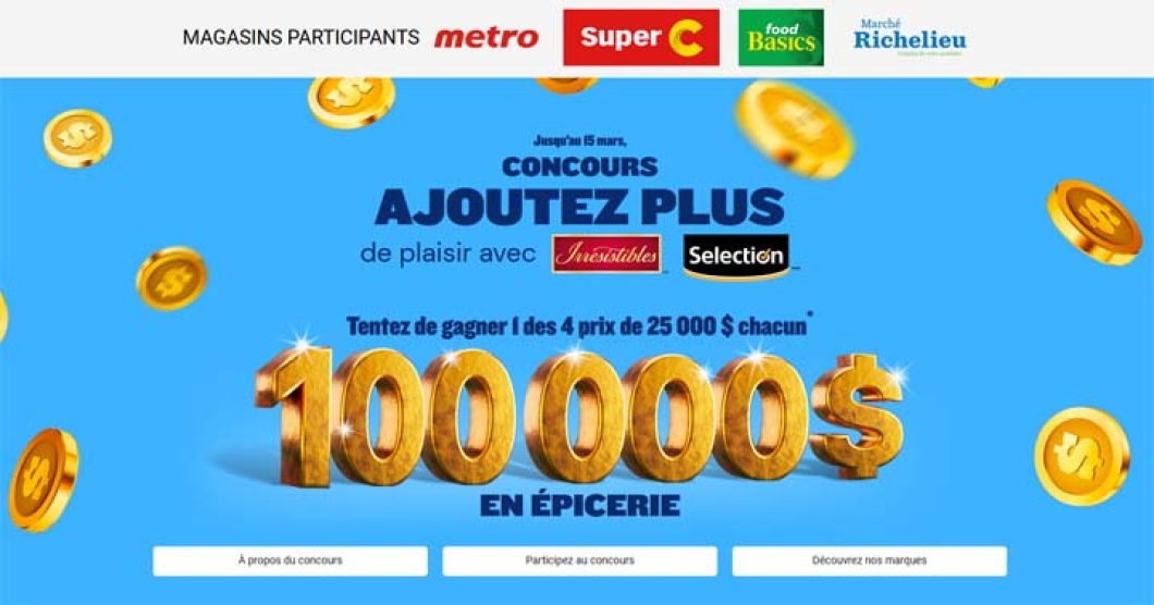 Concours Metro Ajoutez Plus De Plaisir Irresistibles Et Selection