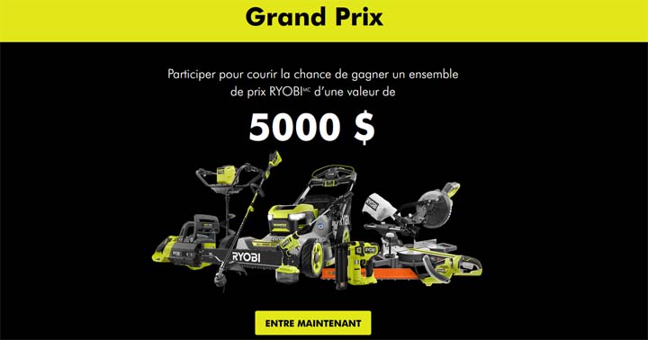 Concours sur la route avec Ryobi