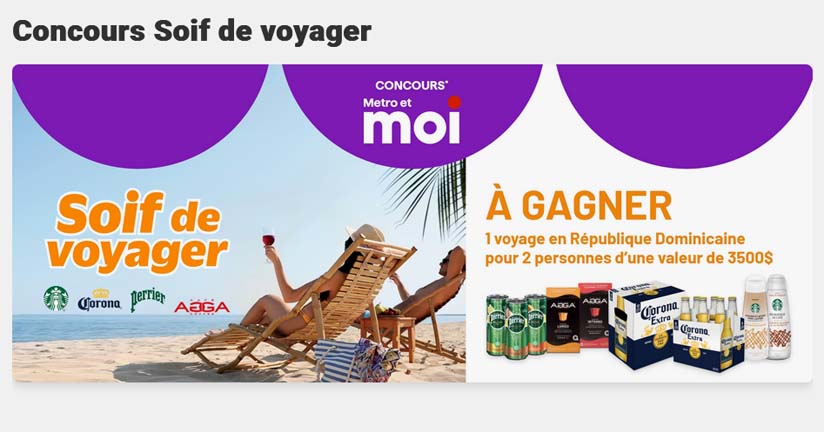 Concours Metro Soif de Voyager