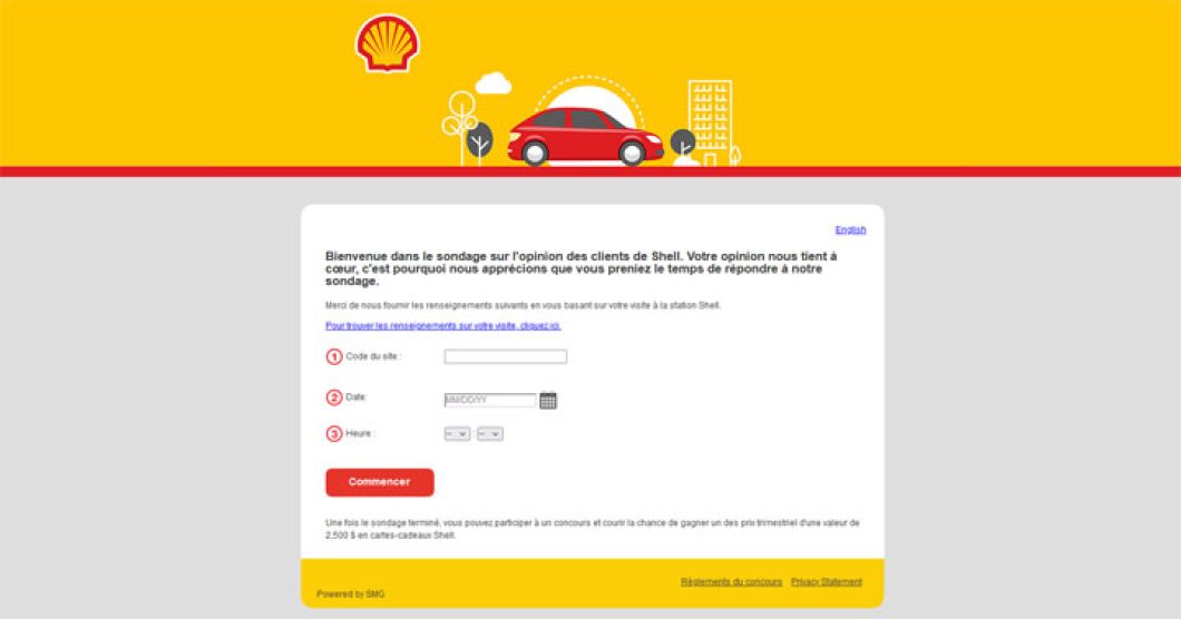 Sondage Concours La voix du client de Shell