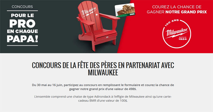 Concours BMR Pour le pro en chaque papa