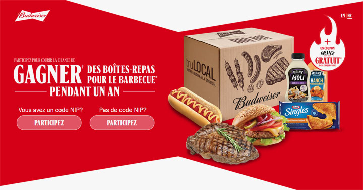 Concours Boîtes-repas barbecue de Budweiser