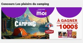 Concours Metro Les plaisirs du camping