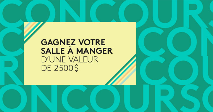 Concours Mobilia - Gagnez votre salle à manger de rêve