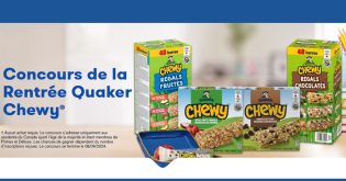 Concours Primes et Délices Rentrée Quaker Chewy