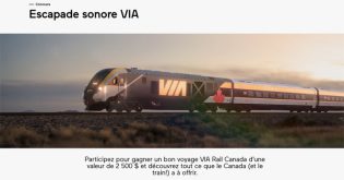 Concours VIA Rail - Escapade Sonore VIA