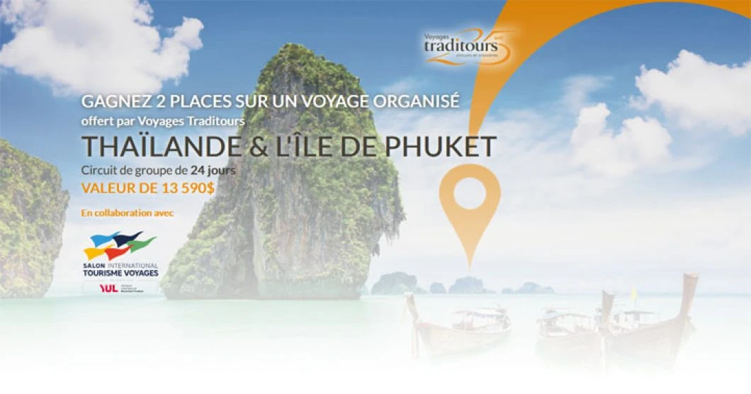 Concours Voyages Traditours en Thaïlande