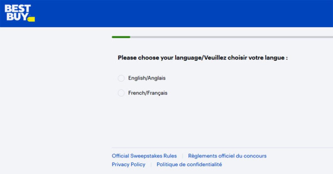 Concours Best Buy - Sondage expérience de la clientèle