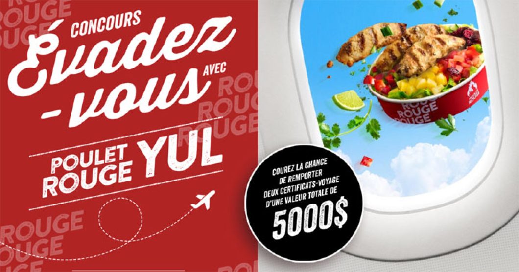 Concours Évadez-vous avec Poulet Rouge