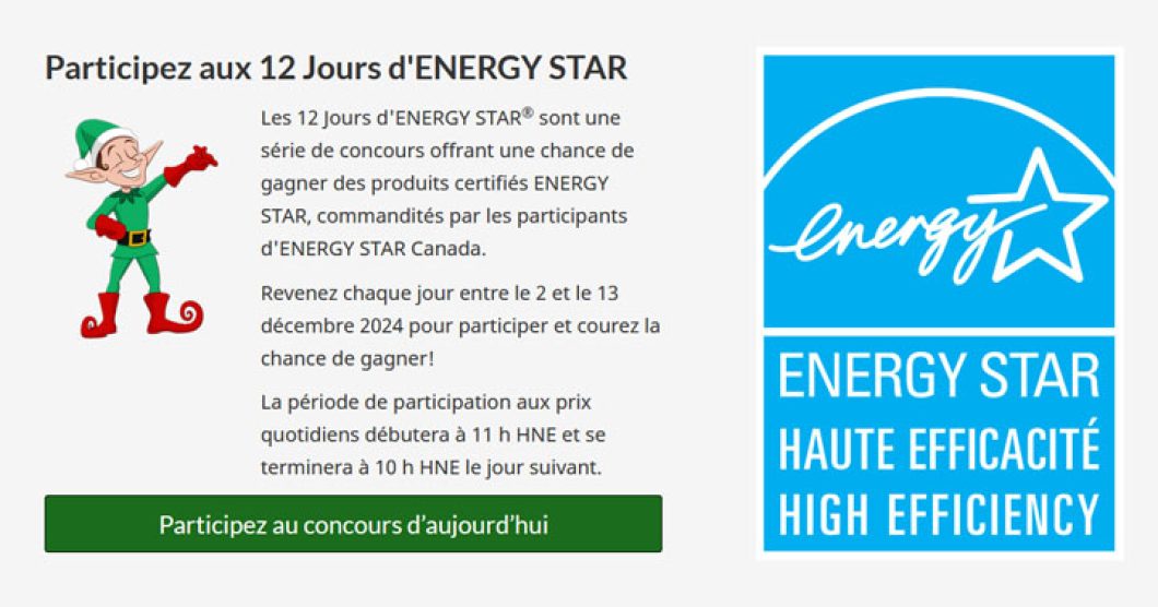 Concours Les 12 jours d’Energy Star