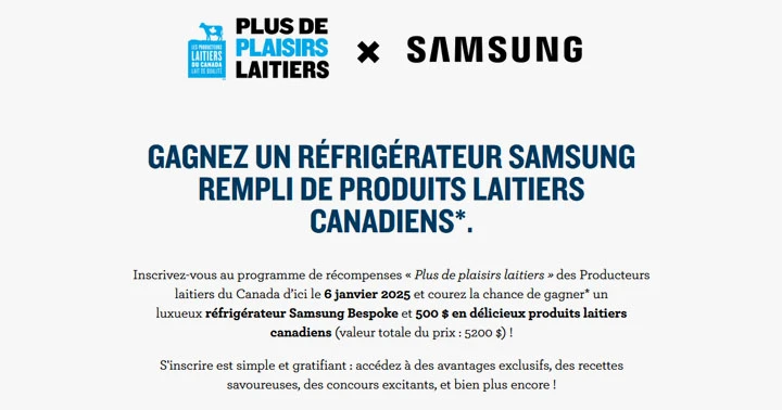 Concours Les Producteurs Laitiers - Plus de plaisirs laitiers