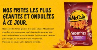 Concours McCain - Frites géantes à coupe ondulée