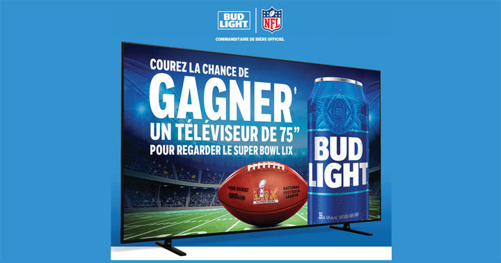 Concours Bud Light - TV Super Bowl