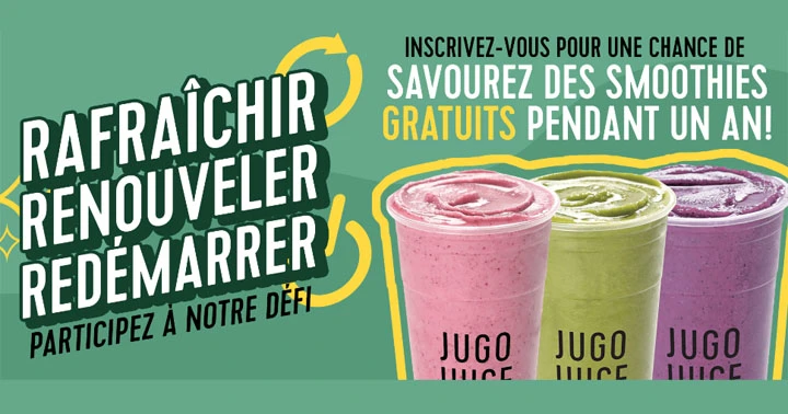 Concours Jus Jugo - Renforcer votre immunité