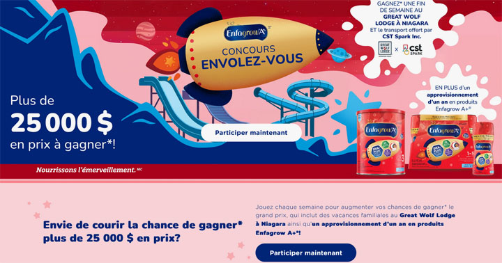 Concours Enfamil - Envolez-vous avec Enfagrow A+