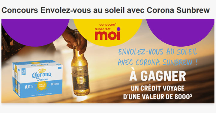 Concours Super C - Envolez-vous au soleil avec Corona Sunbrew