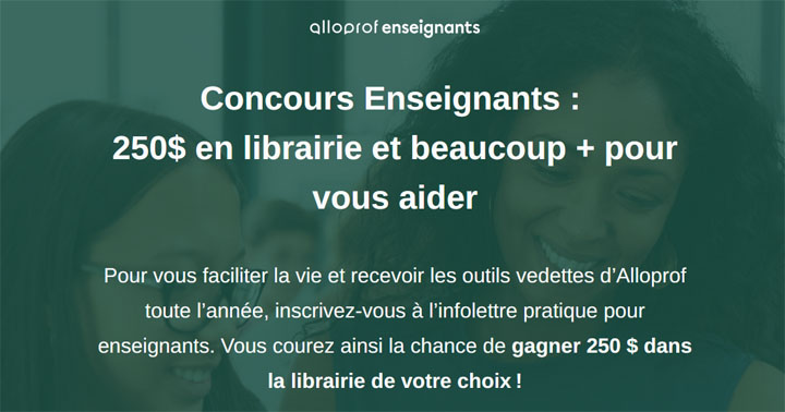 Concours Enseignants d’Alloprof